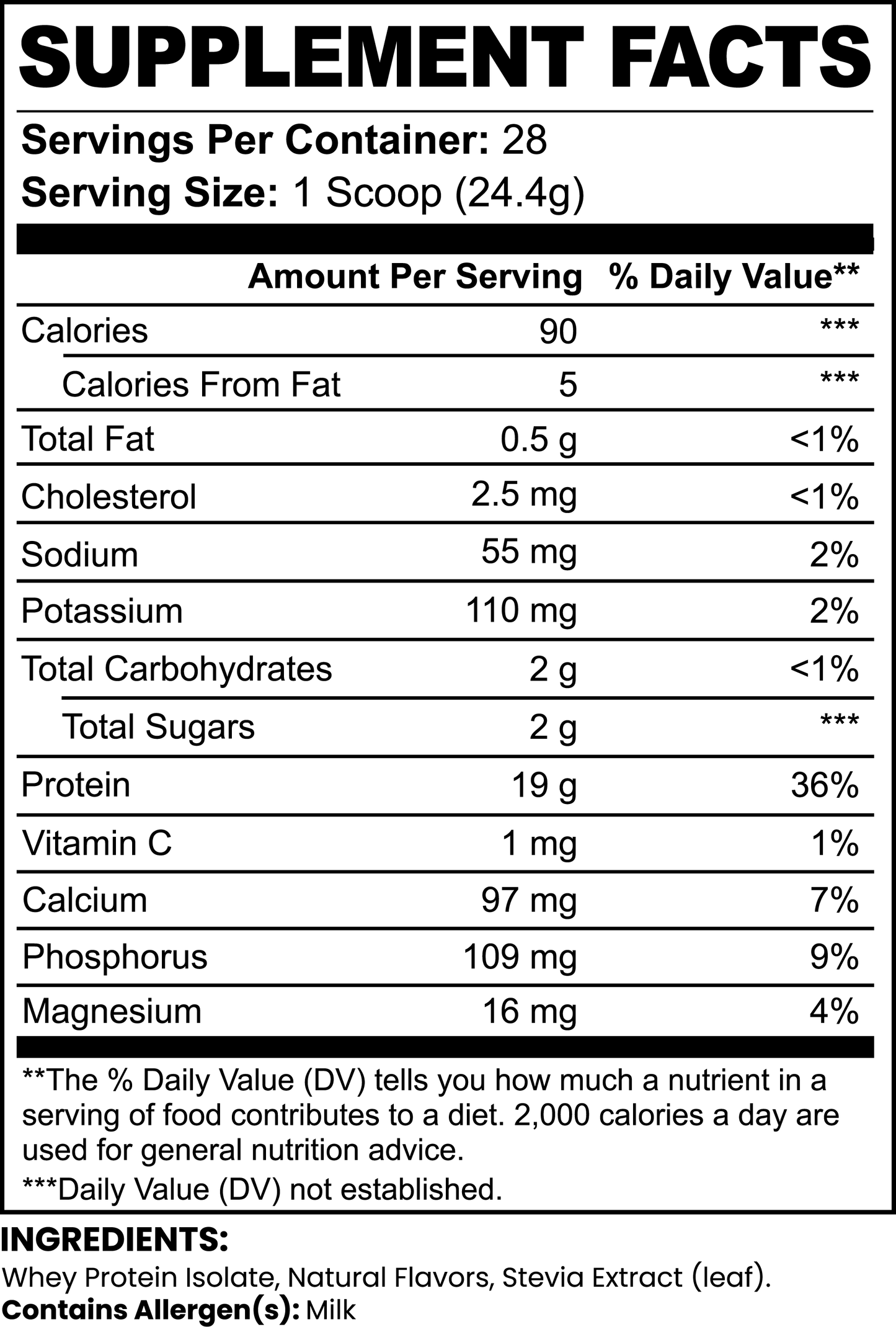 Stay Diced 100% Whey Protein Isolate (Vanilla)